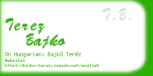 terez bajko business card